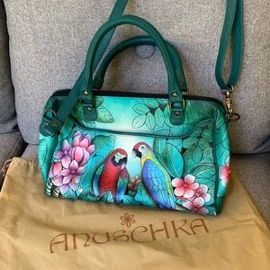 Anuschka “Brazilian Beauties” Large Tote Purse w/ Dust Bag